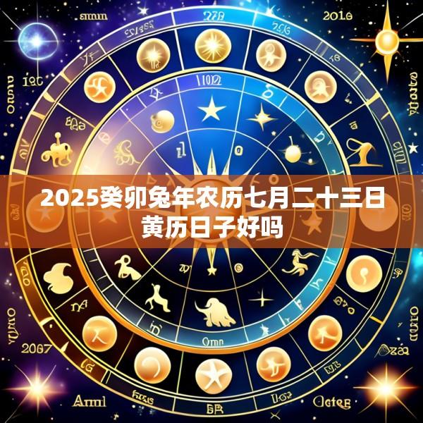 2025癸卯兔年农历七月二十三日黄历日子好吗