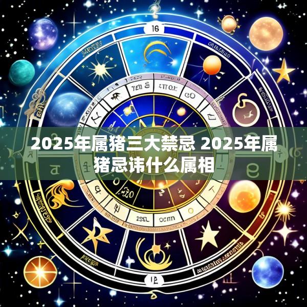2025年属猪三大禁忌 2025年属猪忌讳什么属相