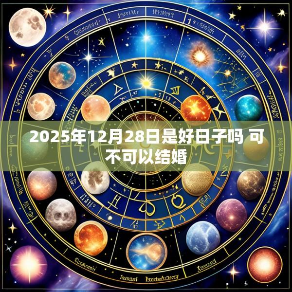 2025年12月28日是好日子吗 可不可以结婚