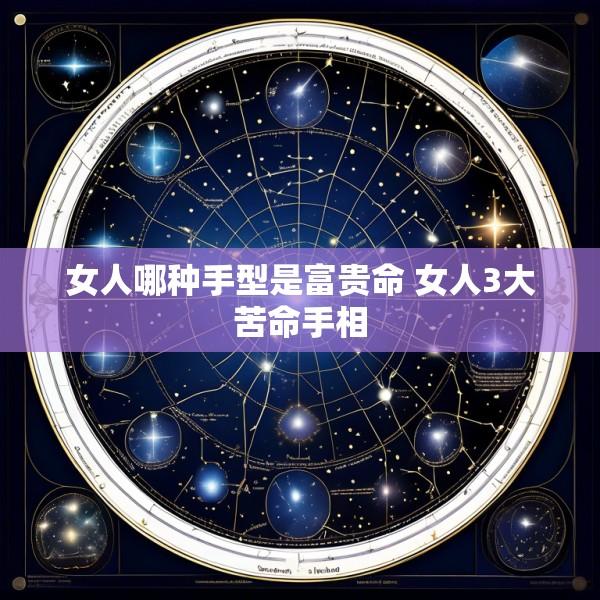 女人哪种手型是富贵命 女人3大苦命手相