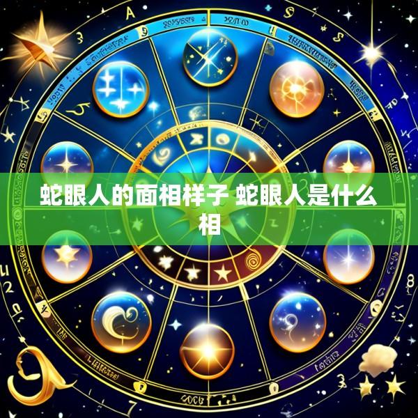 蛇眼人的面相样子 蛇眼人是什么相