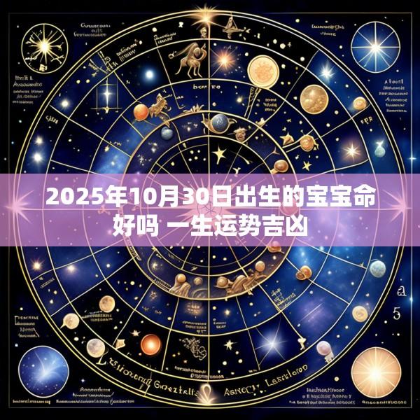2025年10月30日出生的宝宝命好吗 一生运势吉凶