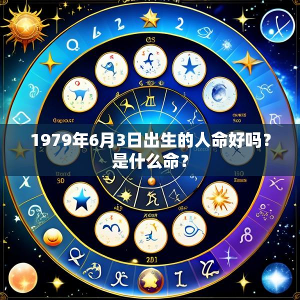 1979年6月3日出生的人命好吗？是什么命？