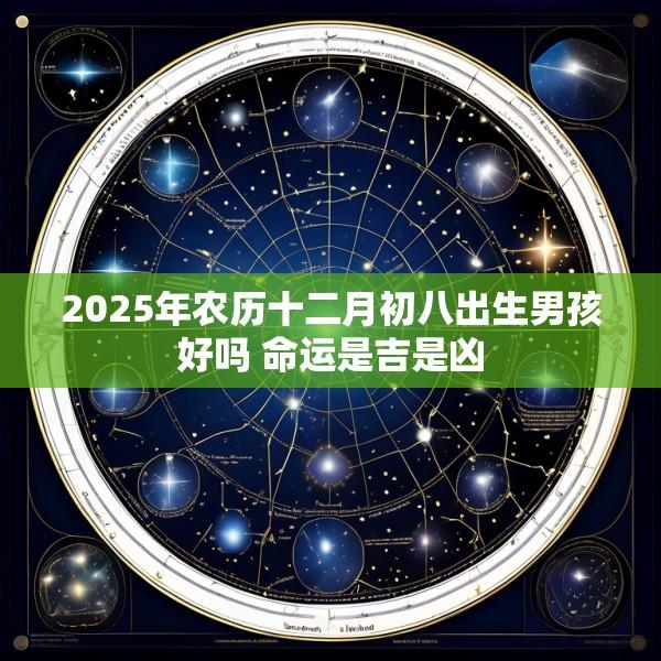 2025年农历十二月初八出生男孩好吗 命运是吉是凶
