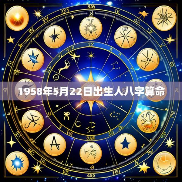 1958年5月22日出生人八字算命