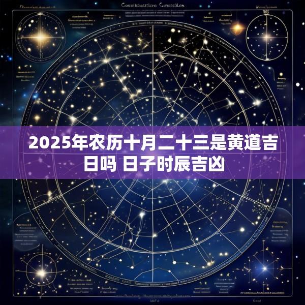 2025年农历十月二十三是黄道吉日吗 日子时辰吉凶