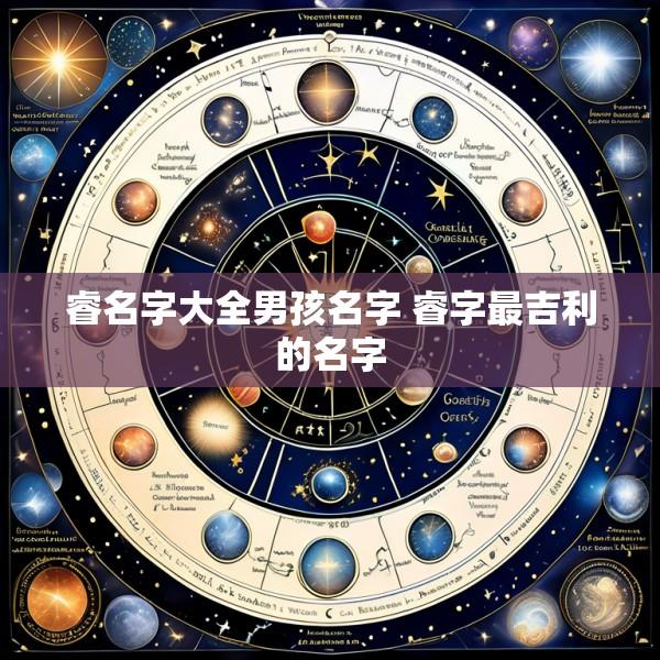 睿名字大全男孩名字 睿字最吉利的名字