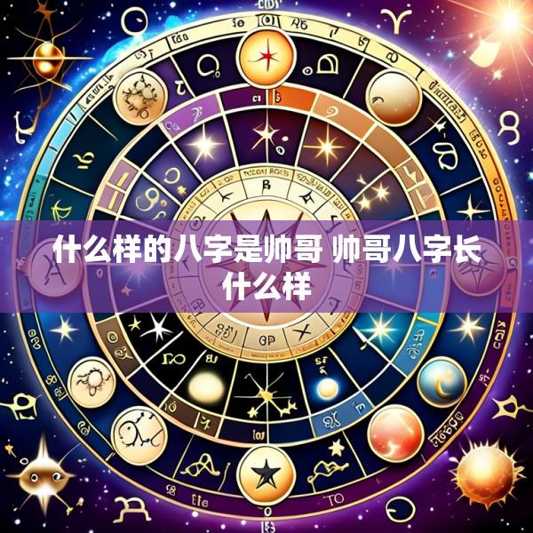 什么样的八字是帅哥 帅哥八字长什么样