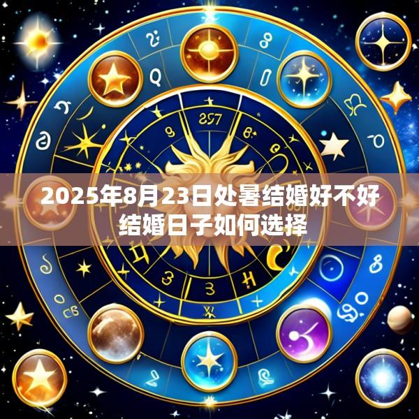2025年8月23日处暑结婚好不好 结婚日子如何选择