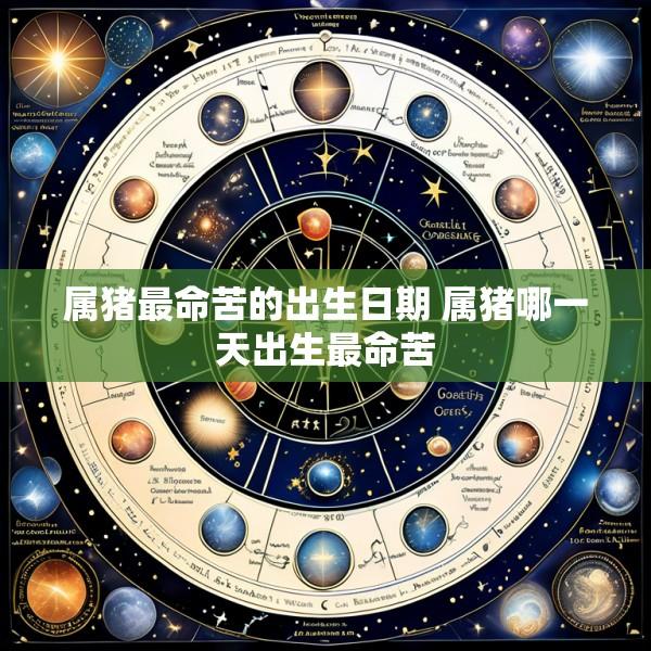 属猪最命苦的出生日期 属猪哪一天出生最命苦
