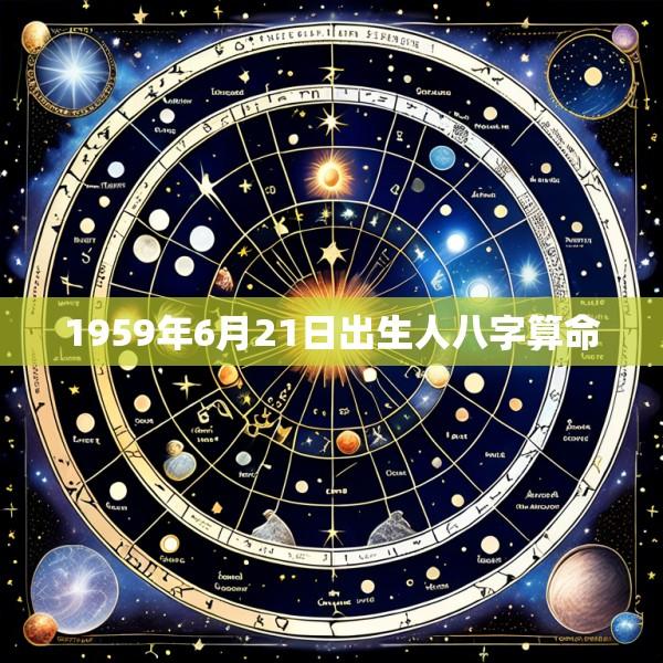 1959年6月21日出生人八字算命