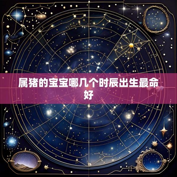 属猪的宝宝哪几个时辰出生最命好