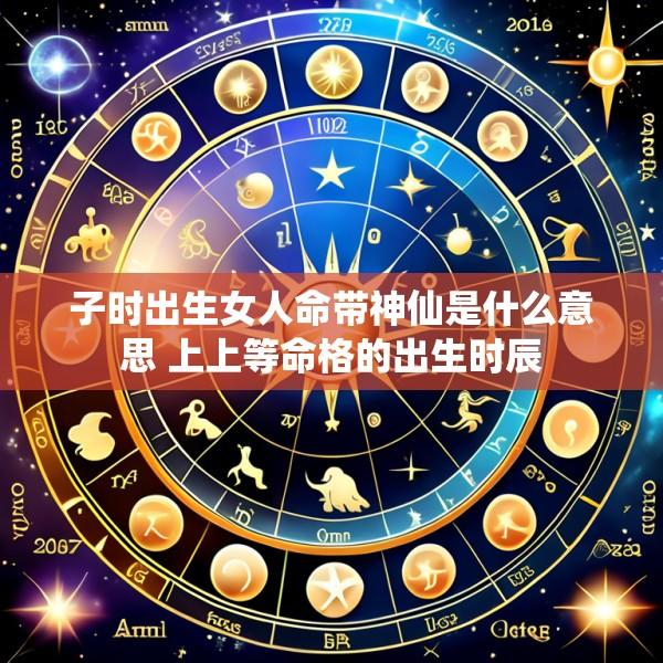子时出生女人命带神仙是什么意思 上上等命格的出生时辰