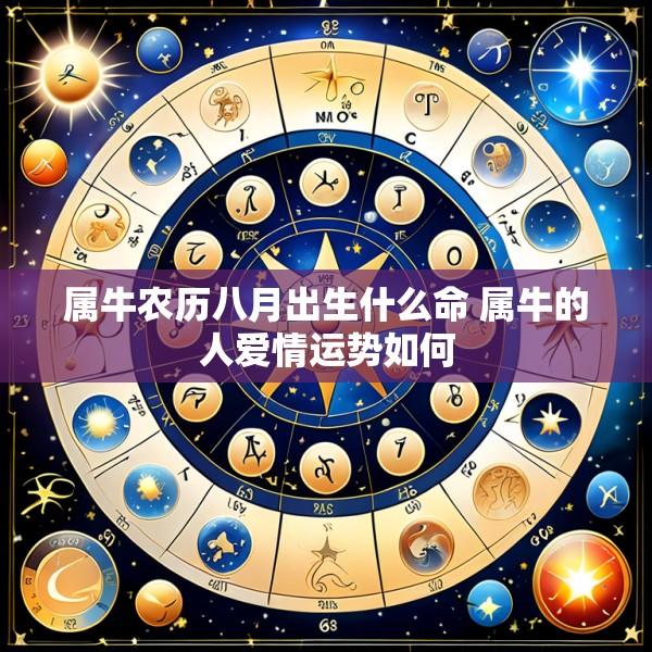 属牛农历八月出生什么命 属牛的人爱情运势如何