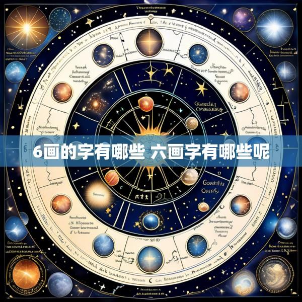 6画的字有哪些 六画字有哪些呢