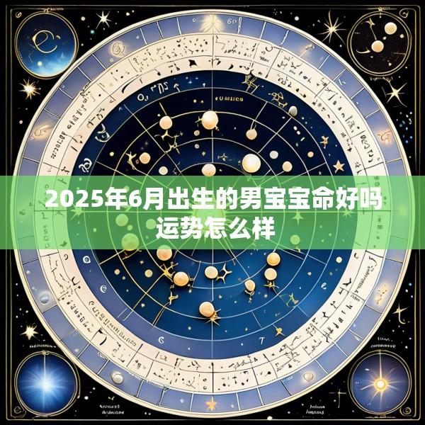 2025年6月出生的男宝宝命好吗 运势怎么样