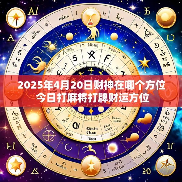 2025年4月20日财神在哪个方位 今日打麻将打牌财运方位