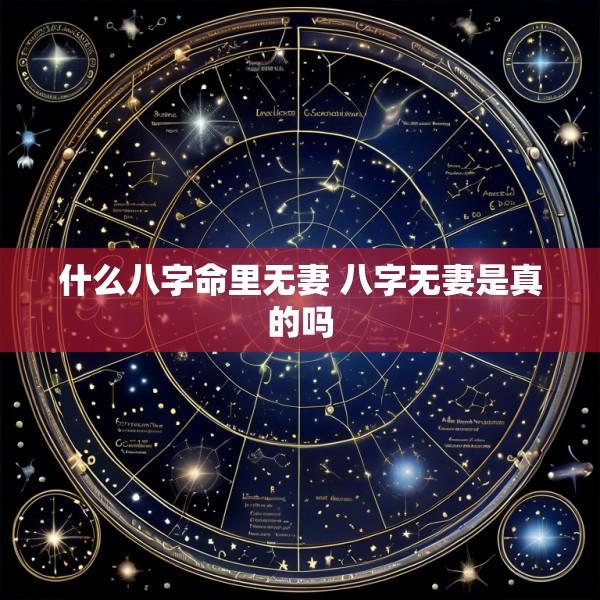 什么八字命里无妻 八字无妻是真的吗