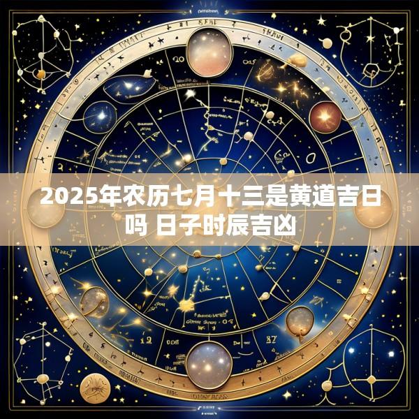 2025年农历七月十三是黄道吉日吗 日子时辰吉凶