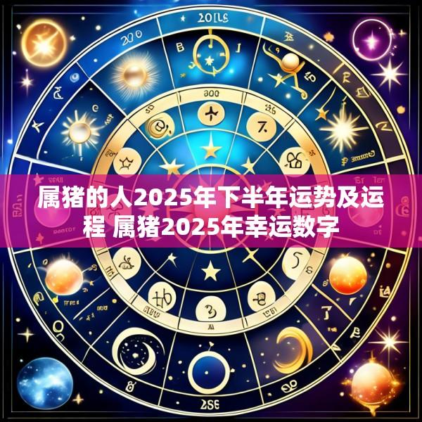 属猪的人2025年下半年运势及运程 属猪2025年幸运数字