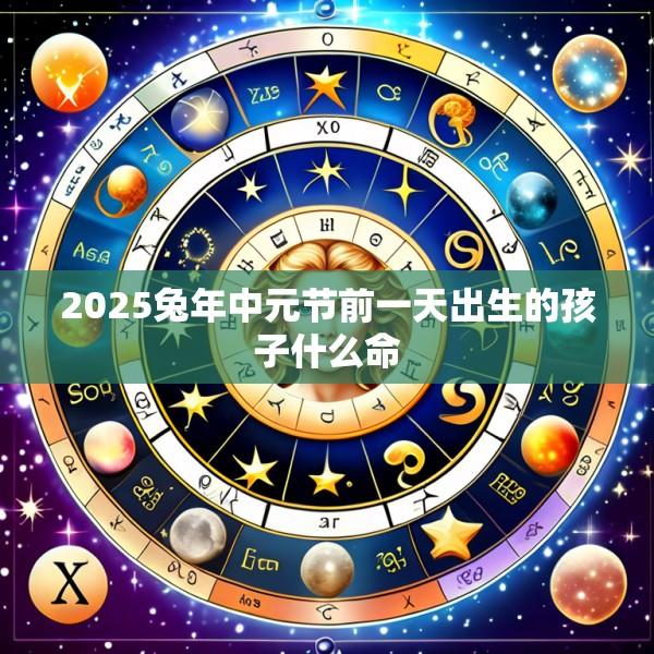2025兔年中元节前一天出生的孩子什么命