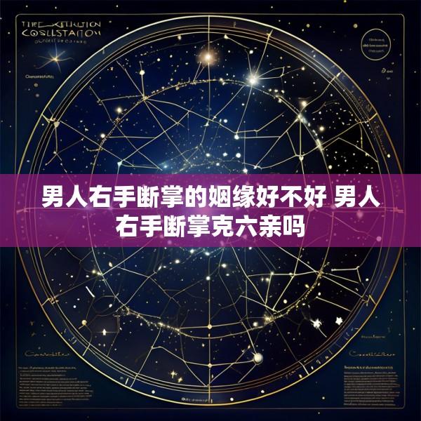 男人右手断掌的姻缘好不好 男人右手断掌克六亲吗