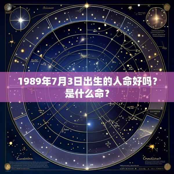 1989年7月3日出生的人命好吗？是什么命？