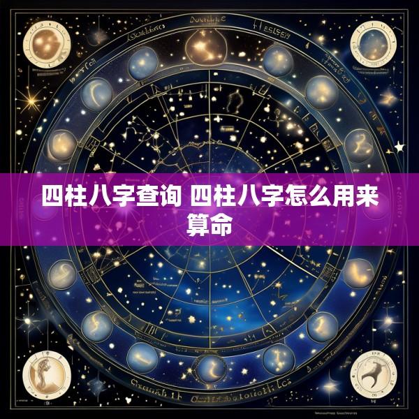 四柱八字查询 四柱八字怎么用来算命
