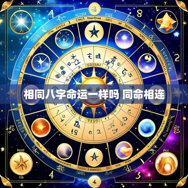 相同八字命运一样吗 同命相连