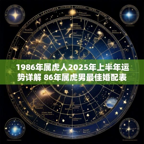 1986年属虎人2025年上半年运势详解 86年属虎男最佳婚配表
