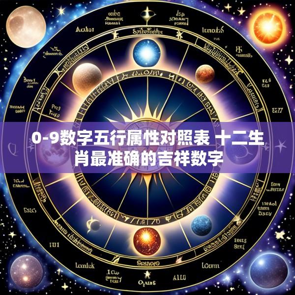 0-9数字五行属性对照表 十二生肖最准确的吉祥数字