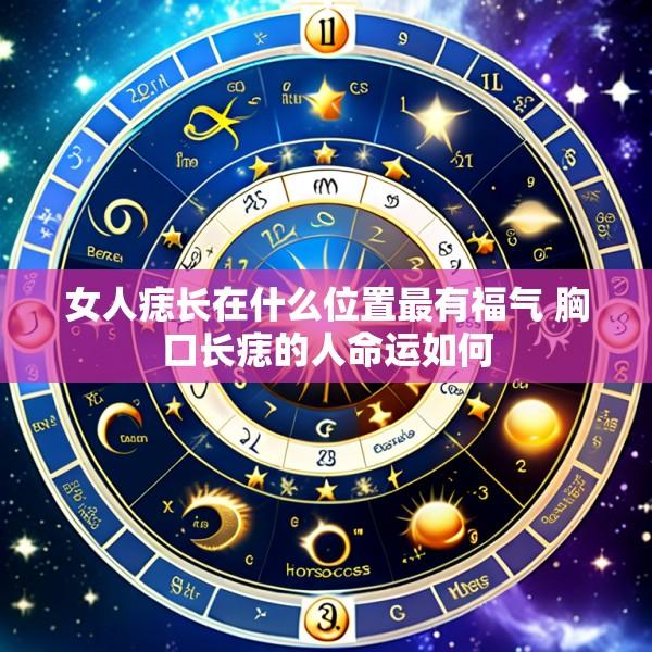 女人痣长在什么位置最有福气 胸口长痣的人命运如何