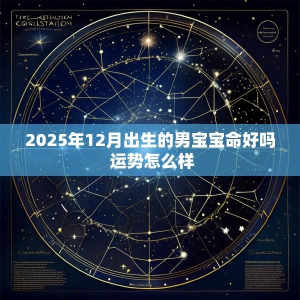 2025年12月出生的男宝宝命好吗 运势怎么样