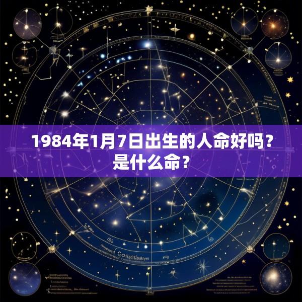 1984年1月7日出生的人命好吗？是什么命？
