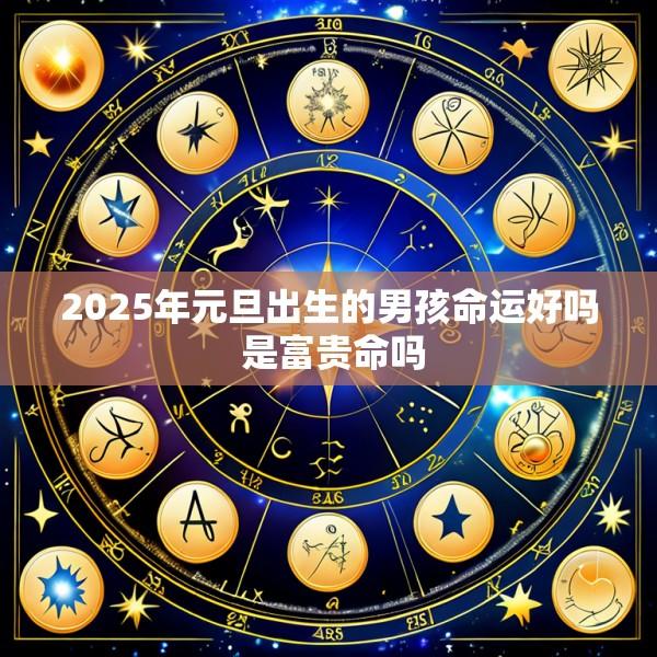 2025年元旦出生的男孩命运好吗 是富贵命吗