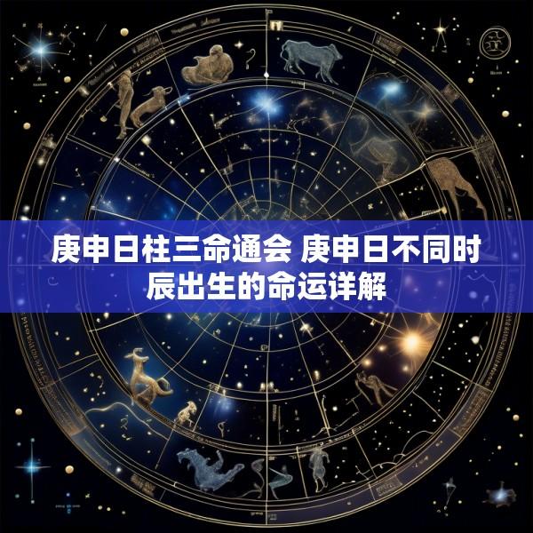 庚申日柱三命通会 庚申日不同时辰出生的命运详解