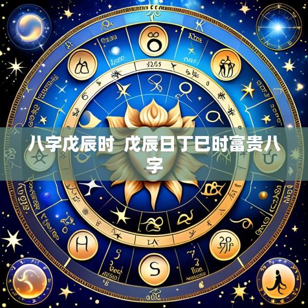 八字戊辰时  戊辰日丁巳时富贵八字