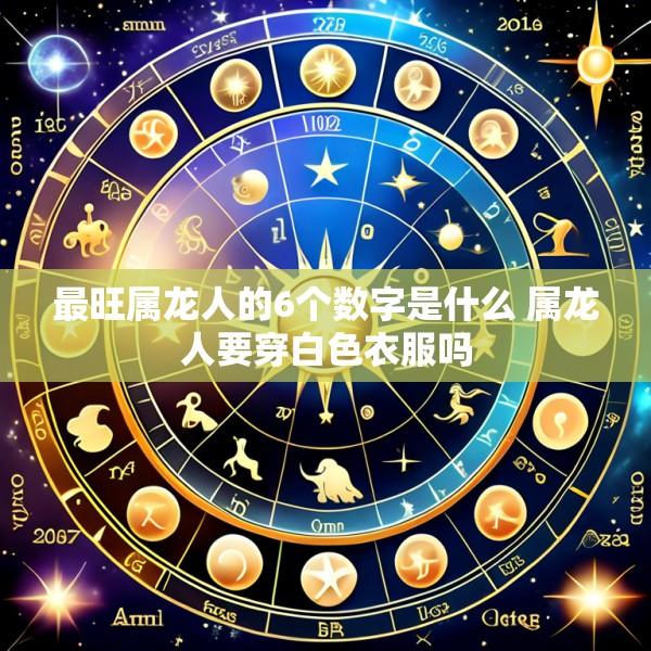 最旺属龙人的6个数字是什么 属龙人要穿白色衣服吗