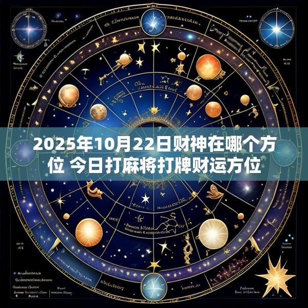 2025年10月22日财神在哪个方位 今日打麻将打牌财运方位