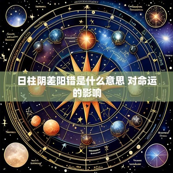 日柱阴差阳错是什么意思 对命运的影响