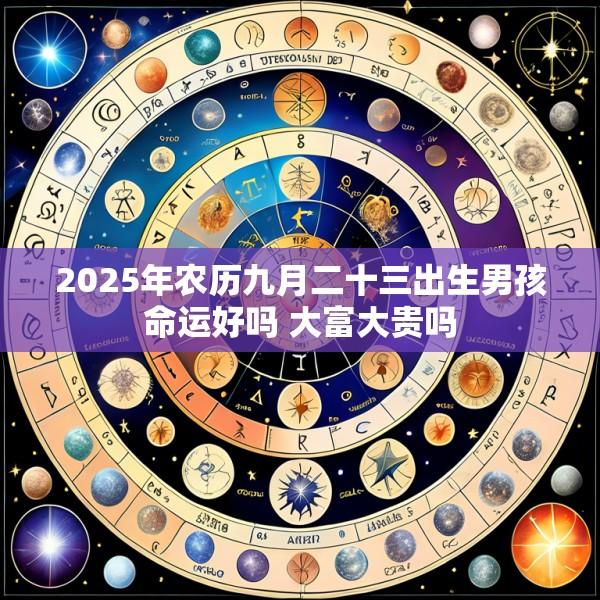 2025年农历九月二十三出生男孩命运好吗 大富大贵吗