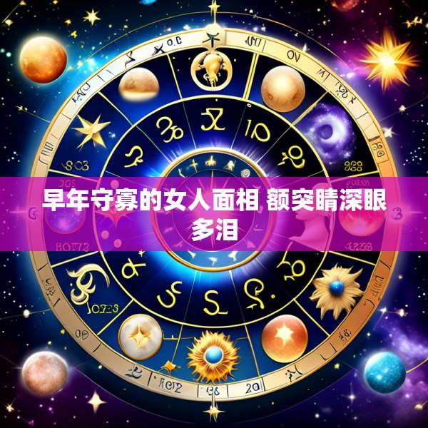 早年守寡的女人面相 额突睛深眼多泪