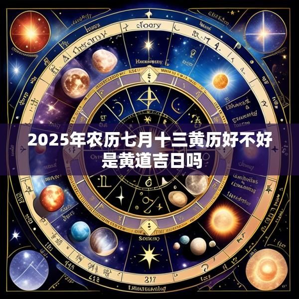 2025年农历七月十三黄历好不好 是黄道吉日吗