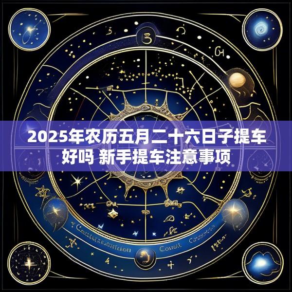 2025年农历五月二十六日子提车好吗 新手提车注意事项