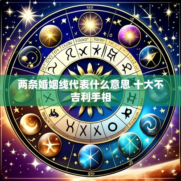 两条婚姻线代表什么意思 十大不吉利手相