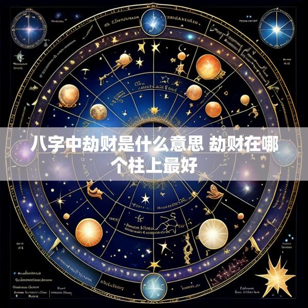 八字中劫财是什么意思 劫财在哪个柱上最好