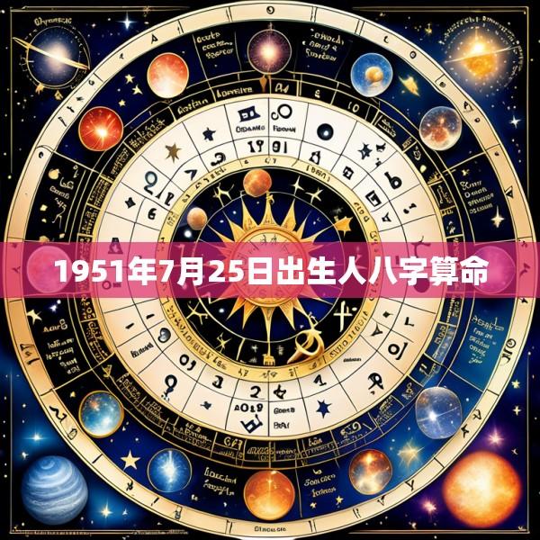 1951年7月25日出生人八字算命