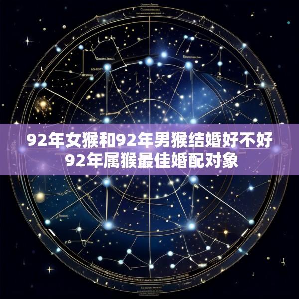 92年女猴和92年男猴结婚好不好 92年属猴最佳婚配对象