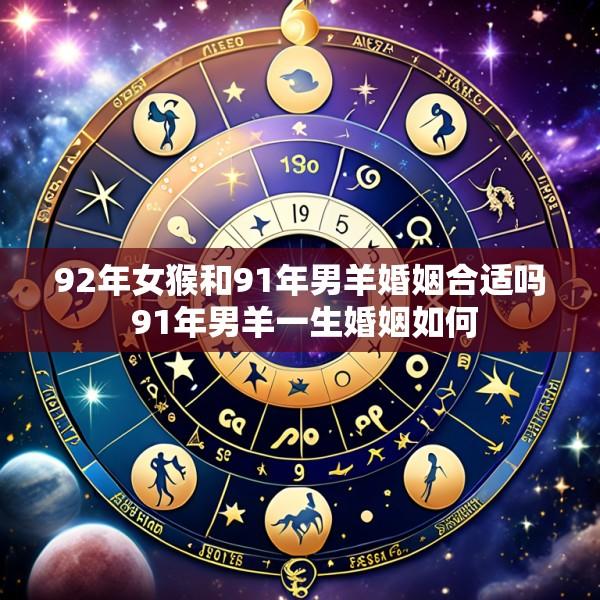 92年女猴和91年男羊婚姻合适吗 91年男羊一生婚姻如何