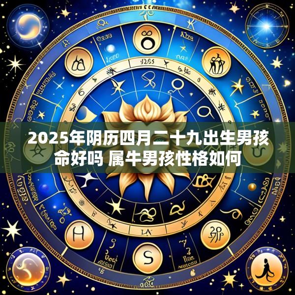 2025年阴历四月二十九出生男孩命好吗 属牛男孩性格如何